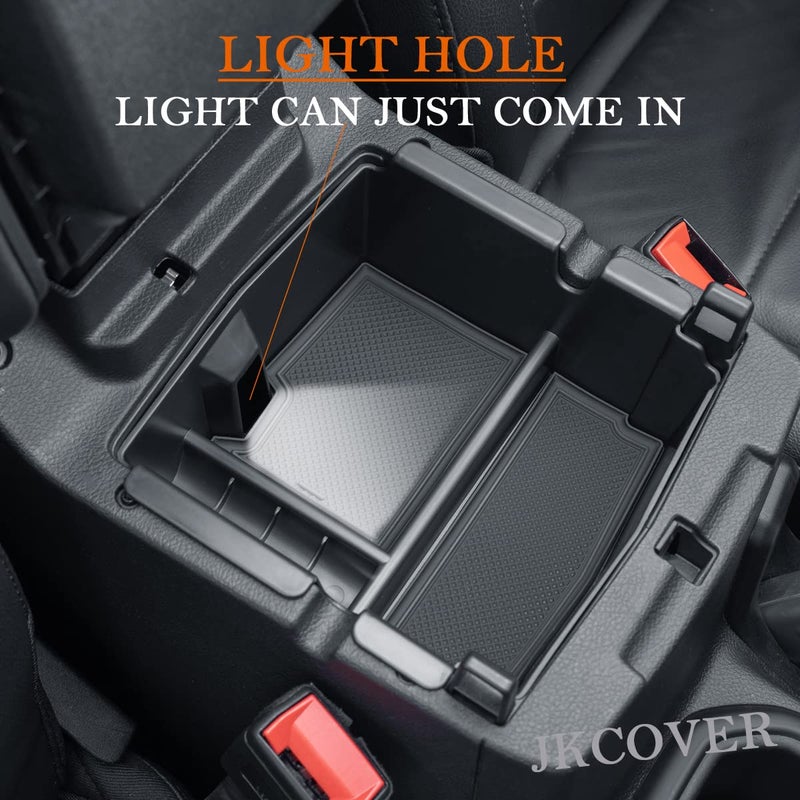 JKCOVER Compatible with Center Console Organizer Tray Jeep Wrangler JL/JLU 2018-2021 2022 2023 2024 2025 and Jeep Gladiator JT Truck 2020-2023 2024 2025 Insert Armrest Accessories (Not for JK/JKU) - Image 3